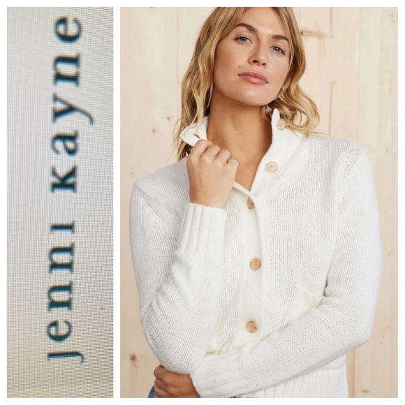 Jenny Kayne Chase Cardigan in Bone Medium